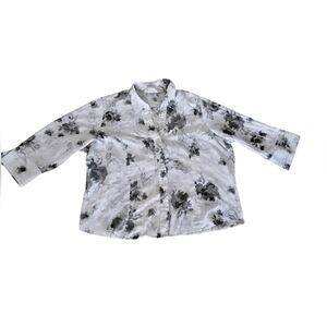 Joanna Plus Top Womens 1X Cottagecore Boho Peasant Preppy Casual Coquette